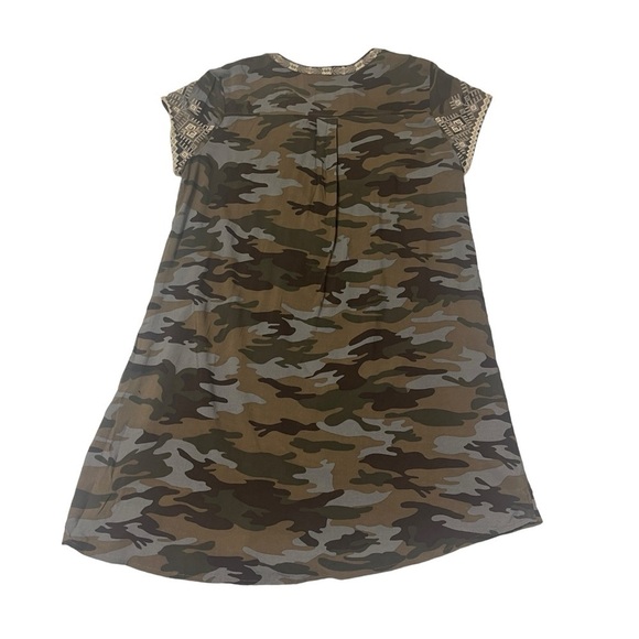 Savanna Jane Camo Print Embroidered T-Shirt Mini Dress Women's Medium - Picture 2 of 8
